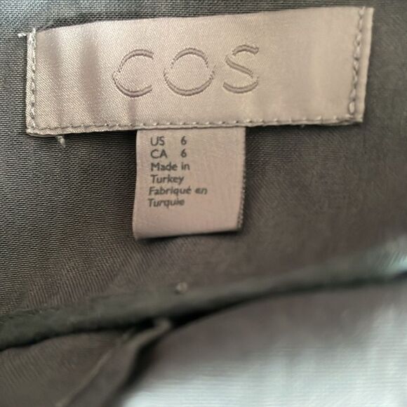 COS Wide Leg Gray Cropped Trousers Sz 6 - Picture 7 of 10